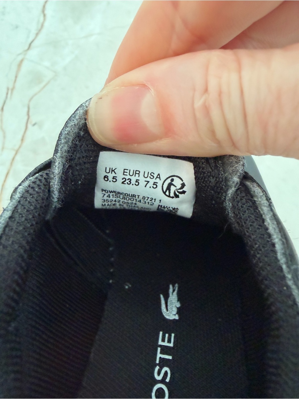 Lacoste Black Sneakers with White Logo Accent - Picture 3 of 3